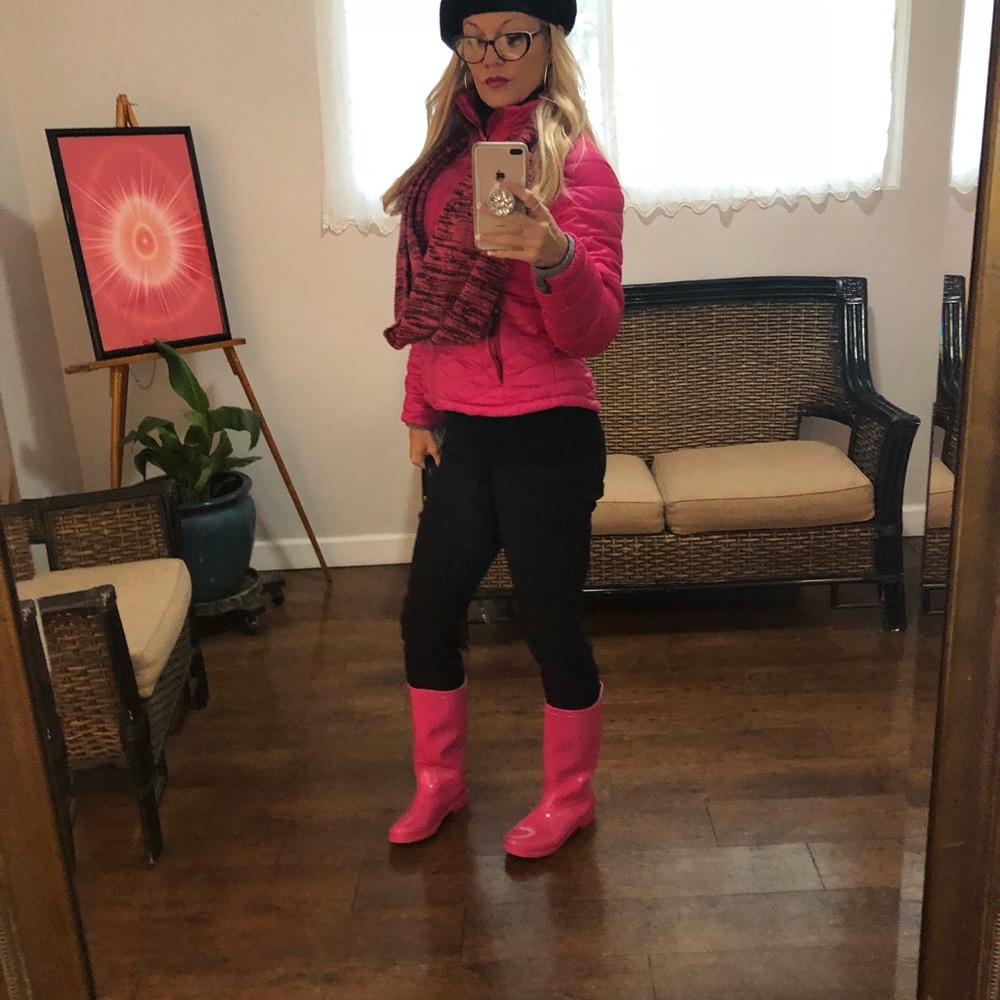 Hot pink The North face jacket